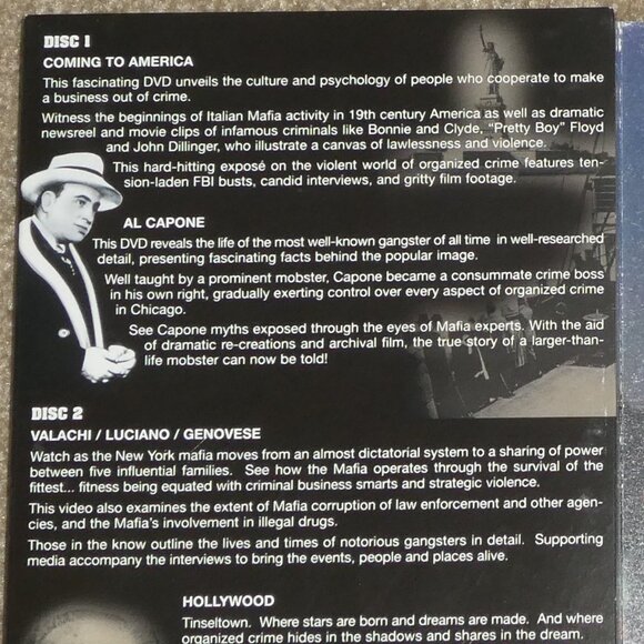 La Cosa Nostra Mafia: An Expose 5 DVD Box Set Complete Metal Case Collectible - Picture 14 of 16